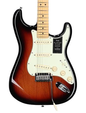 Fender Player Plus Stratocaster Maple Neck 3 Color Sunburst with Bag Body View